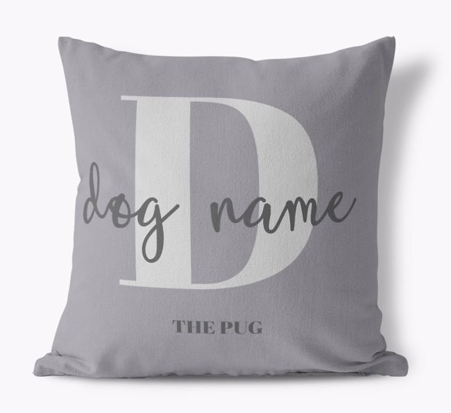 Name and Initial: Personalised {breedFullName} Canvas Cushion